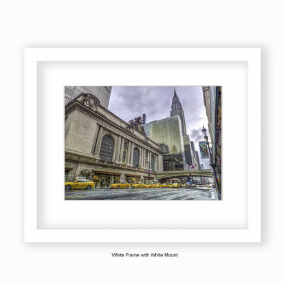 NYC - Grand Central Station Colour - Mounted & Framed Art Print