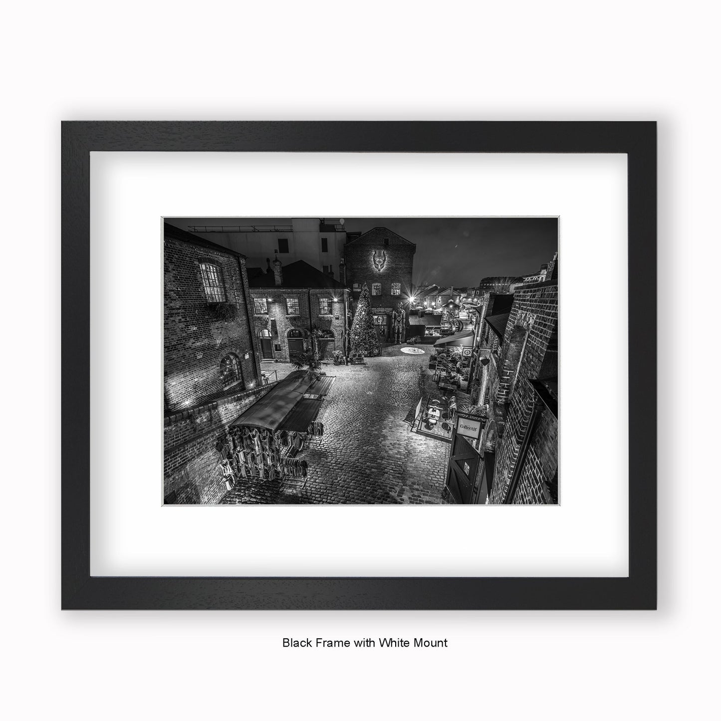 London - Camden Stables Market Cyberdog - b/w - Mounted & Framed Art Print