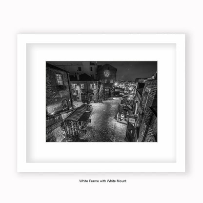 London - Camden Stables Market Cyberdog - b/w - Mounted & Framed Art Print