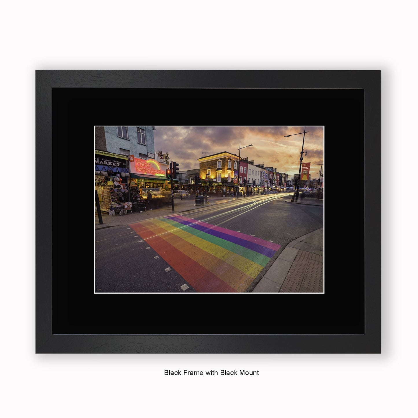 London - Camden High Street Pride Coloured Crossing - Mounted & Framed Art Print