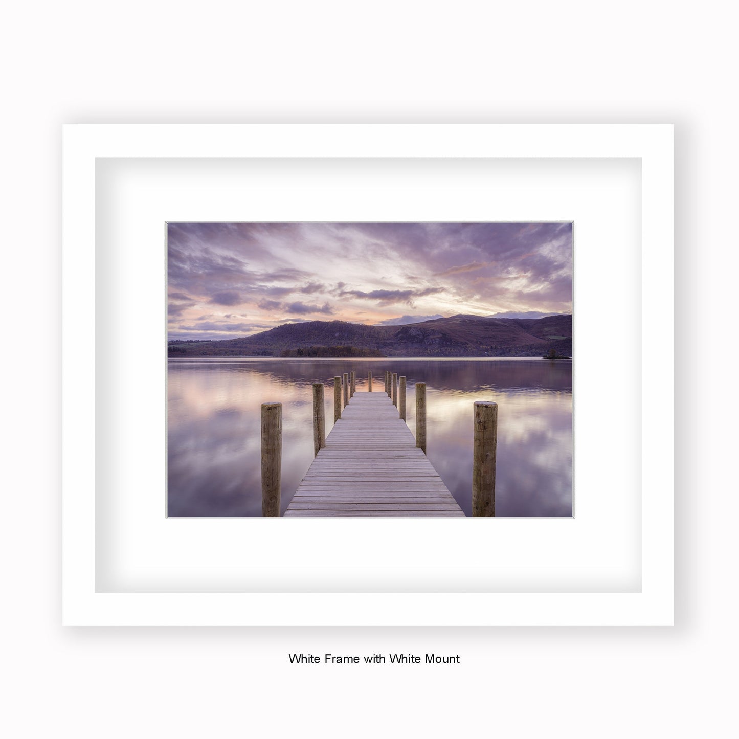 Lake District - Jetty Tint - Mounted & Framed Art Print