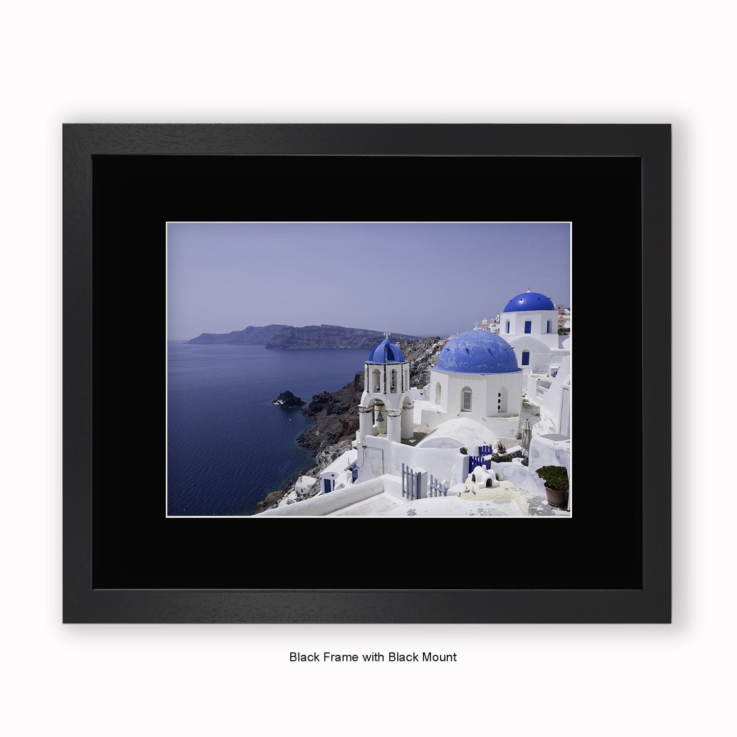 Greece Santorini - Beautiful Ocean View - Mounted & Framed Art Print