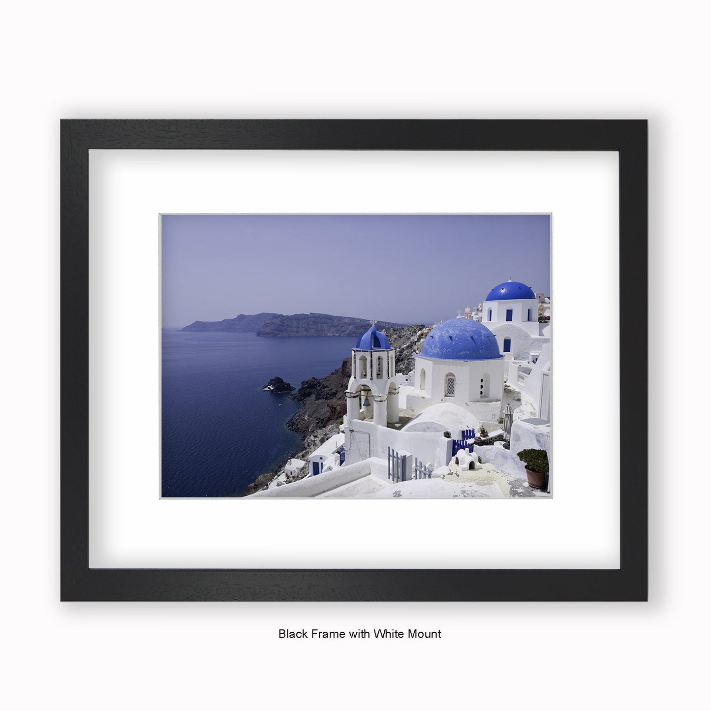 Greece Santorini - Beautiful Ocean View - Mounted & Framed Art Print
