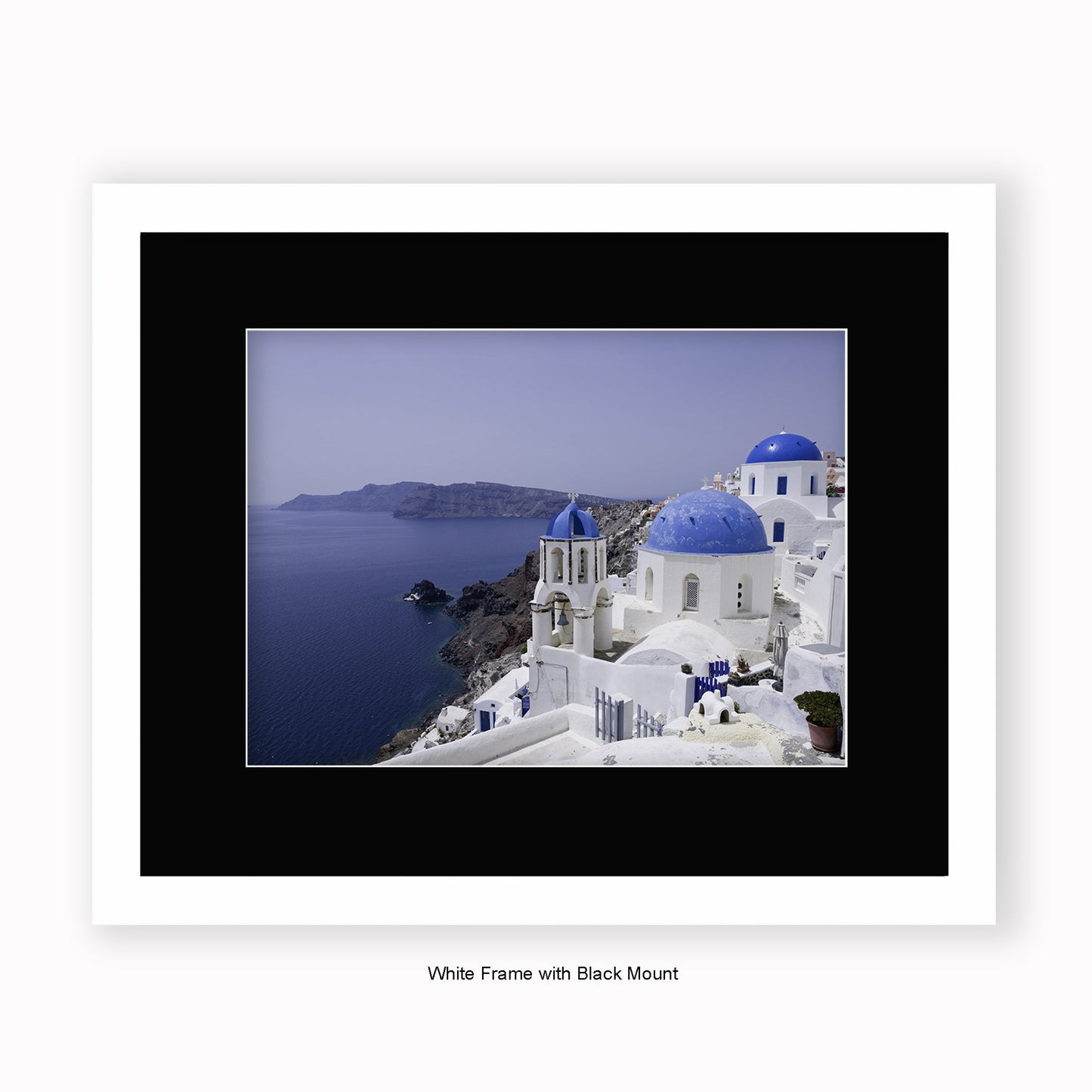 Greece Santorini - Beautiful Ocean View - Mounted & Framed Art Print