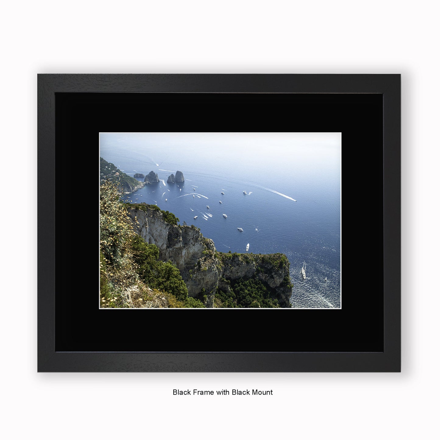 Italy - Capri Sea View - Mounted & Framed Art Print