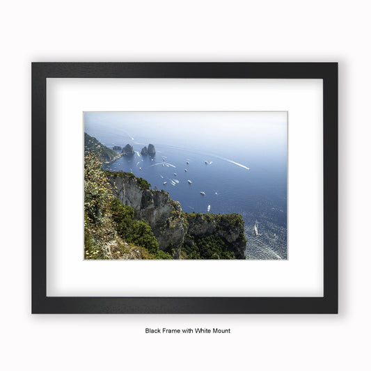 Italy - Capri Sea View - Mounted & Framed Art Print