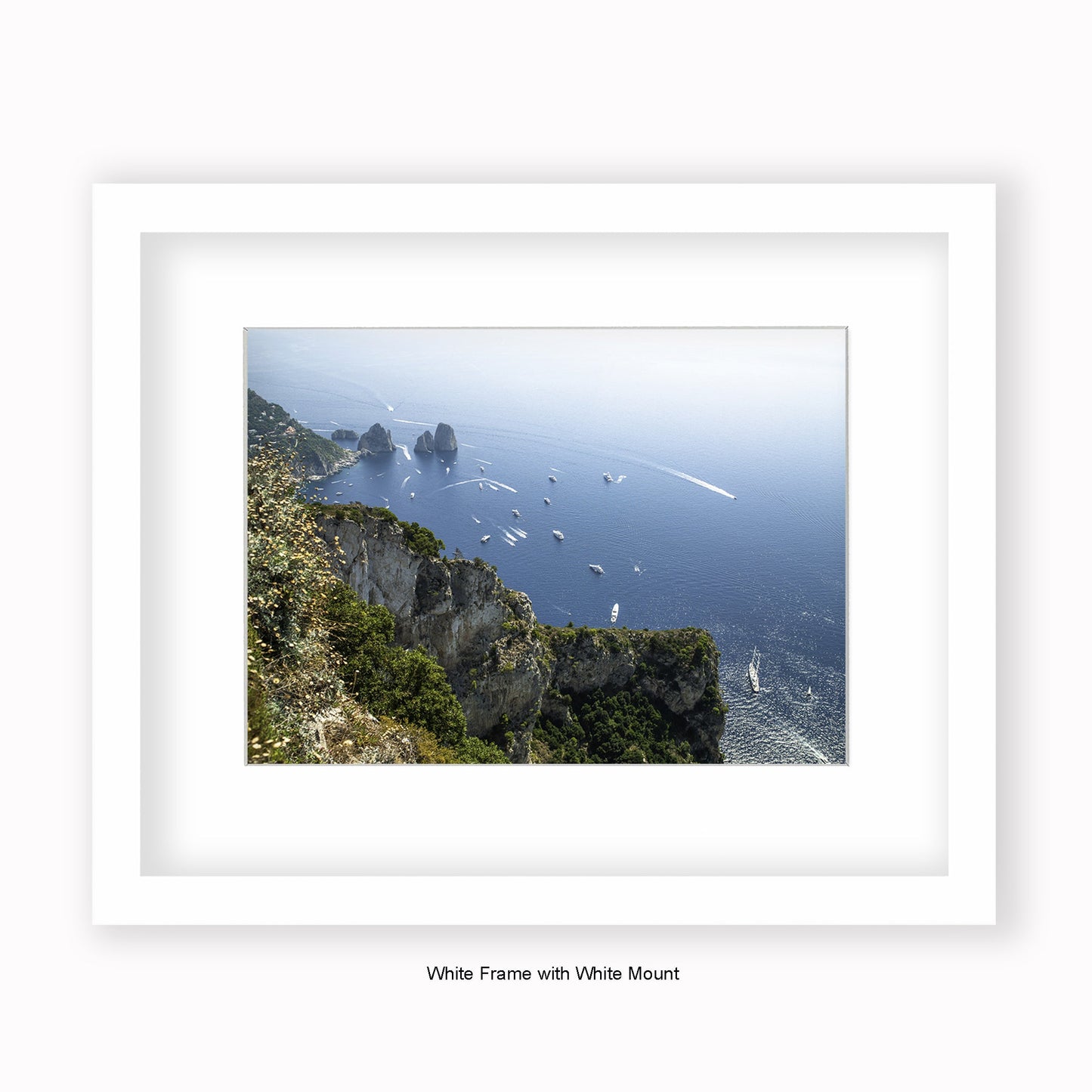 Italy - Capri Sea View - Mounted & Framed Art Print