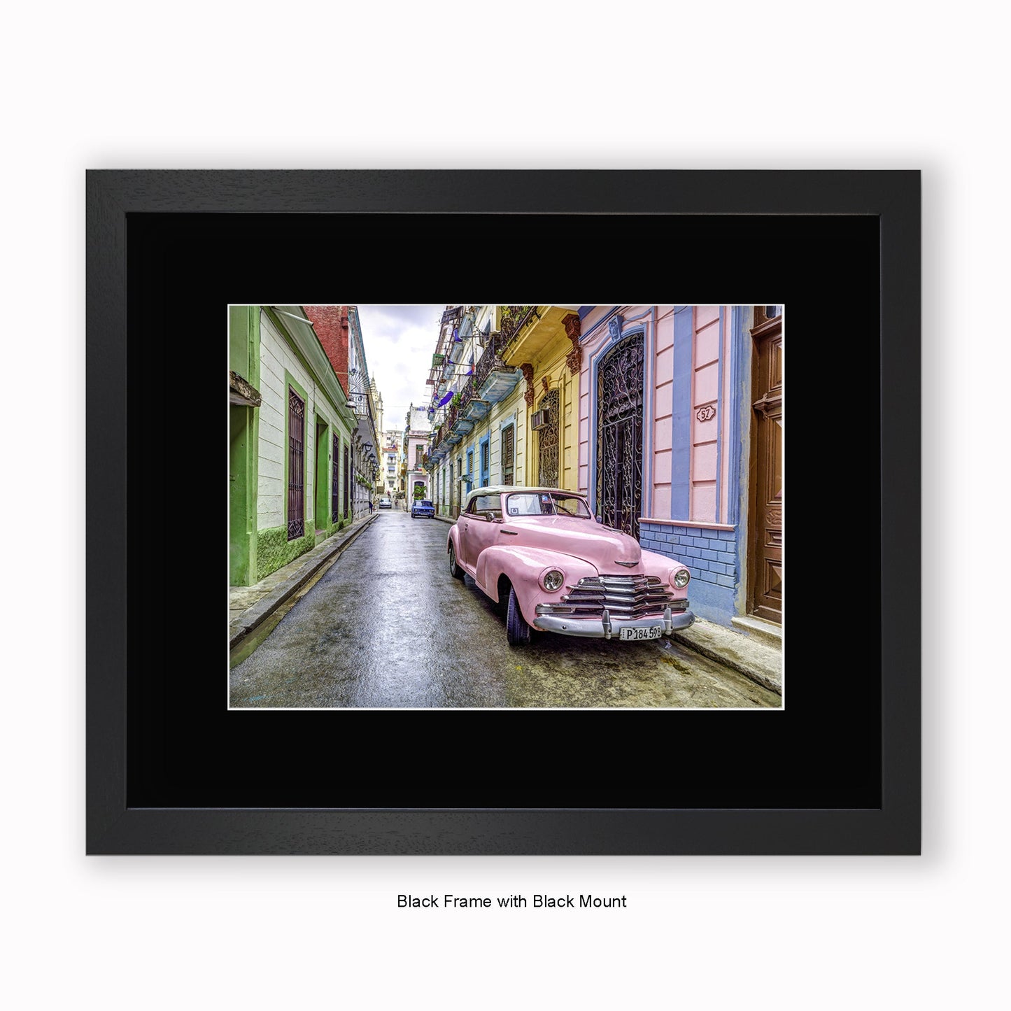 Cuba - Pink Car Close Up Reg P184598 - Mounted & Framed Art Print