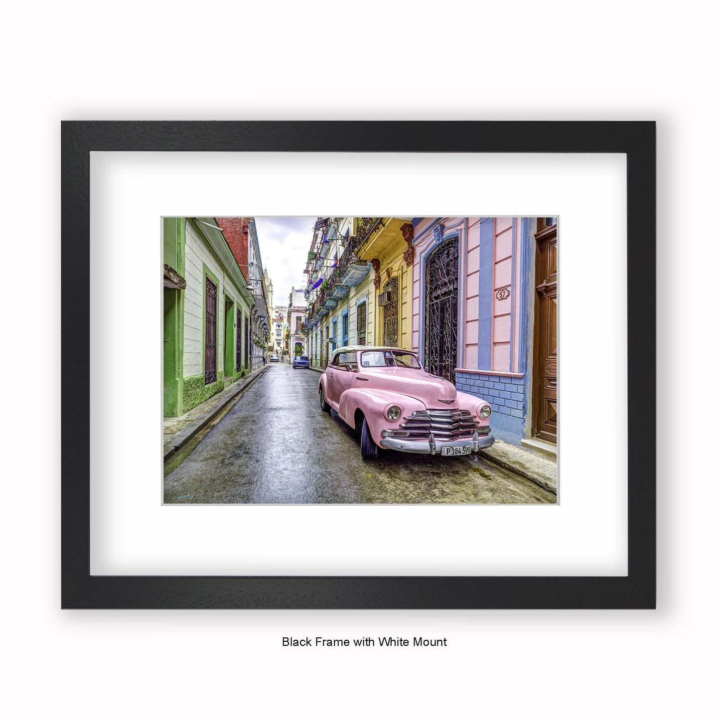 Cuba - Pink Car Close Up Reg P184598 - Mounted & Framed Art Print
