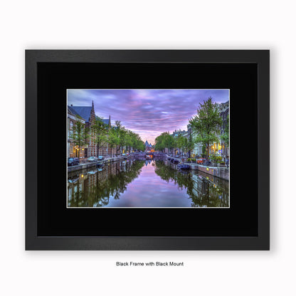 Amsterdam - Canal View Daytime - Mounted & Framed Art Print