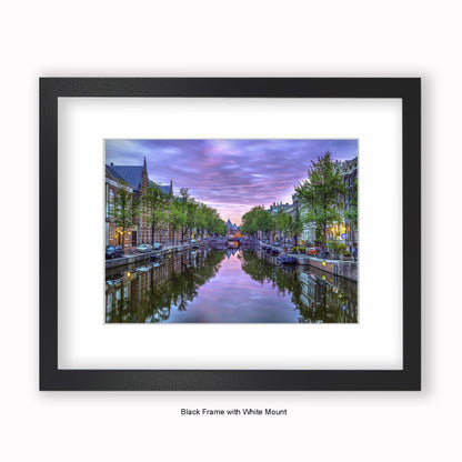 Amsterdam - Canal View Daytime - Mounted & Framed Art Print