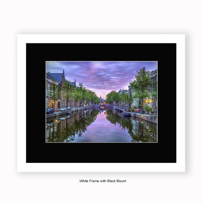 Amsterdam - Canal View Daytime - Mounted & Framed Art Print