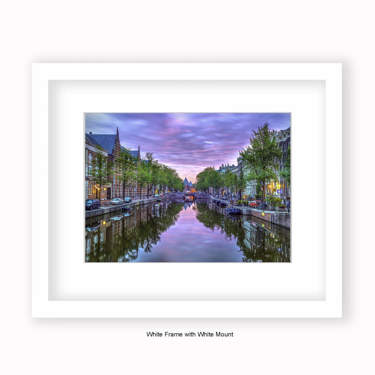 Amsterdam - Canal View Daytime - Mounted & Framed Art Print