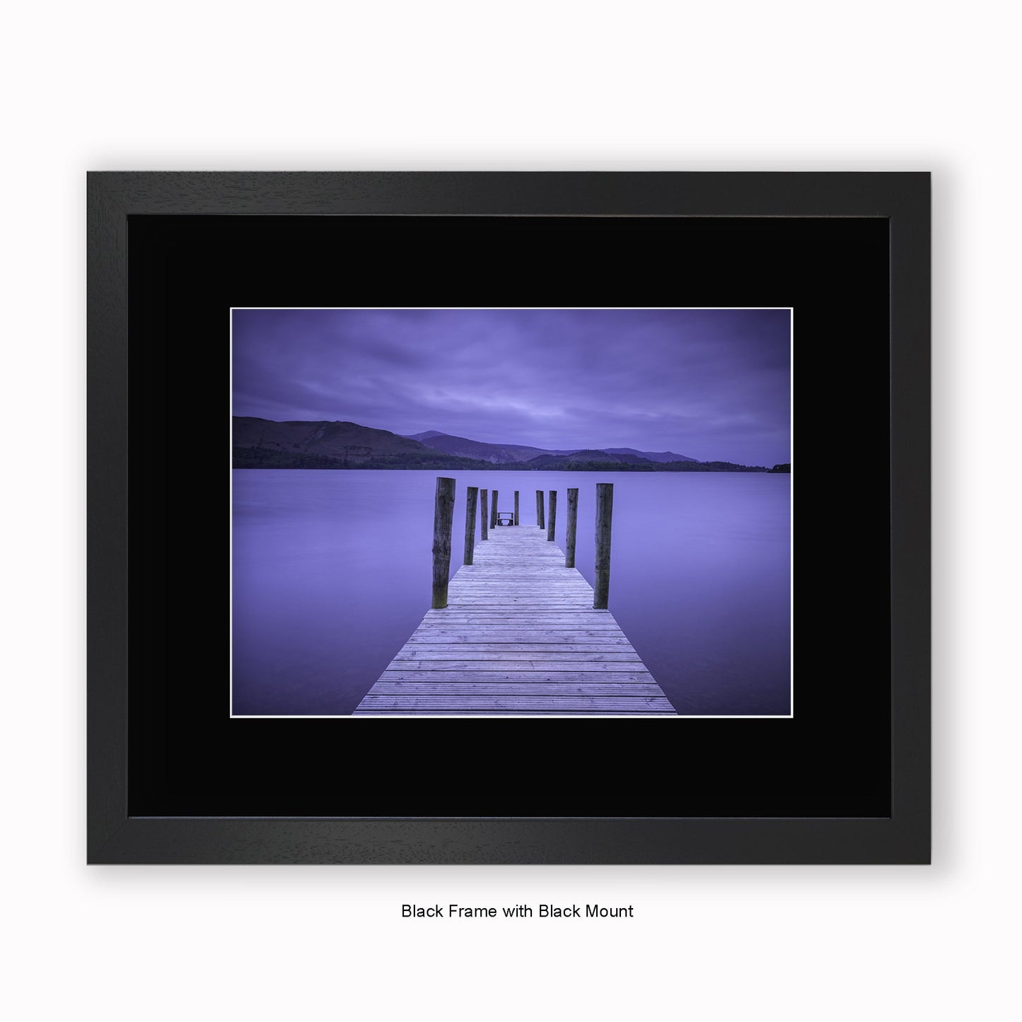 Lake District - Tranquil Jetty - Mounted & Framed Art Print