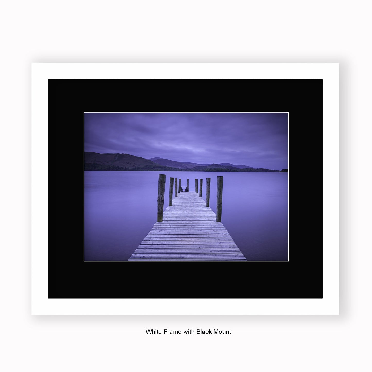 Lake District - Tranquil Jetty - Mounted & Framed Art Print