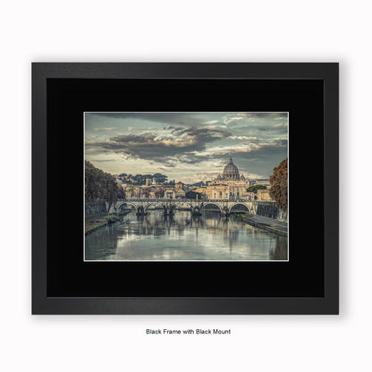 Italy - Rome - Vatican City Sistine Chapel - River Tiber - Mounted & Framed Art Print