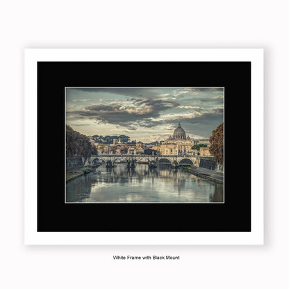 Italy - Rome - Vatican City Sistine Chapel - River Tiber - Mounted & Framed Art Print