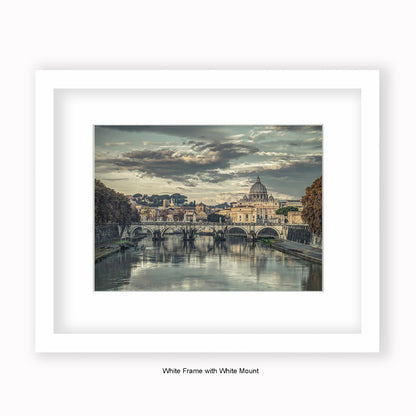 Italy - Rome - Vatican City Sistine Chapel - River Tiber - Mounted & Framed Art Print