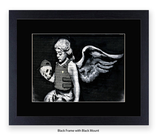 Angel - Bullet Proof Vest - Mounted & Framed Banksy Print
