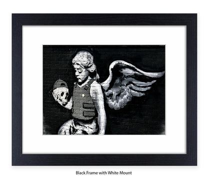Angel - Bullet Proof Vest - Mounted & Framed Banksy Print
