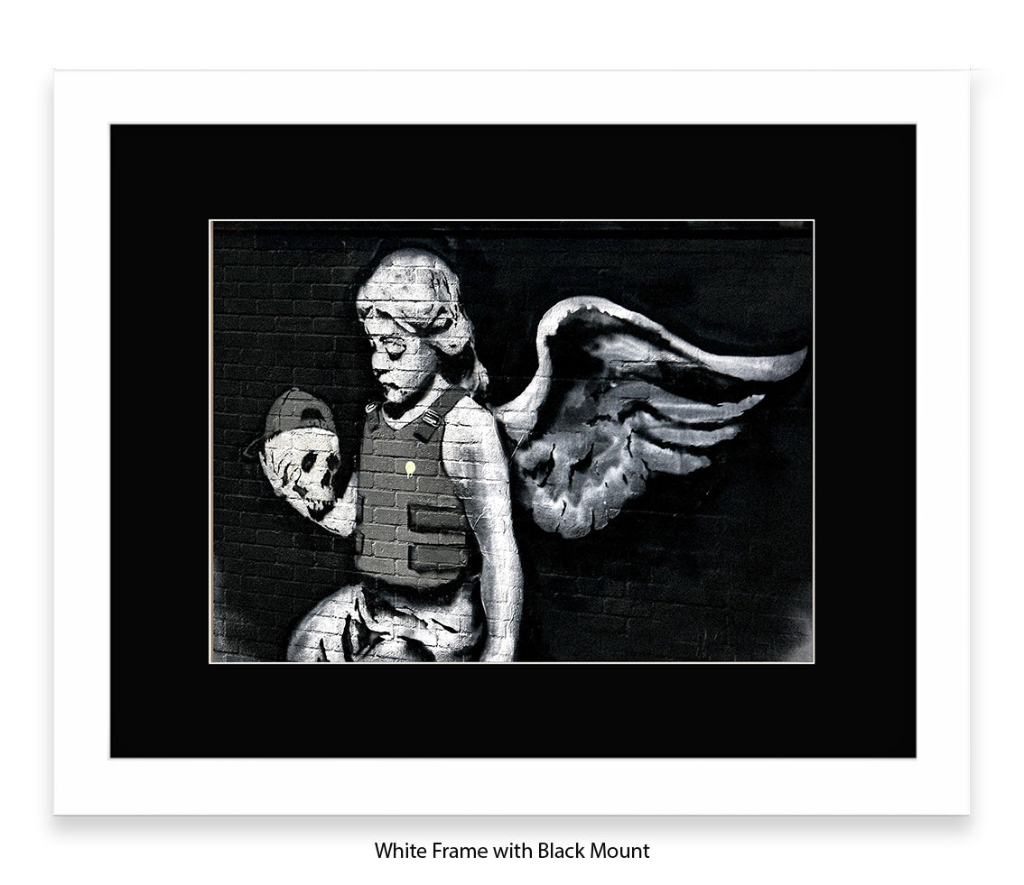 Angel - Bullet Proof Vest - Mounted & Framed Banksy Print