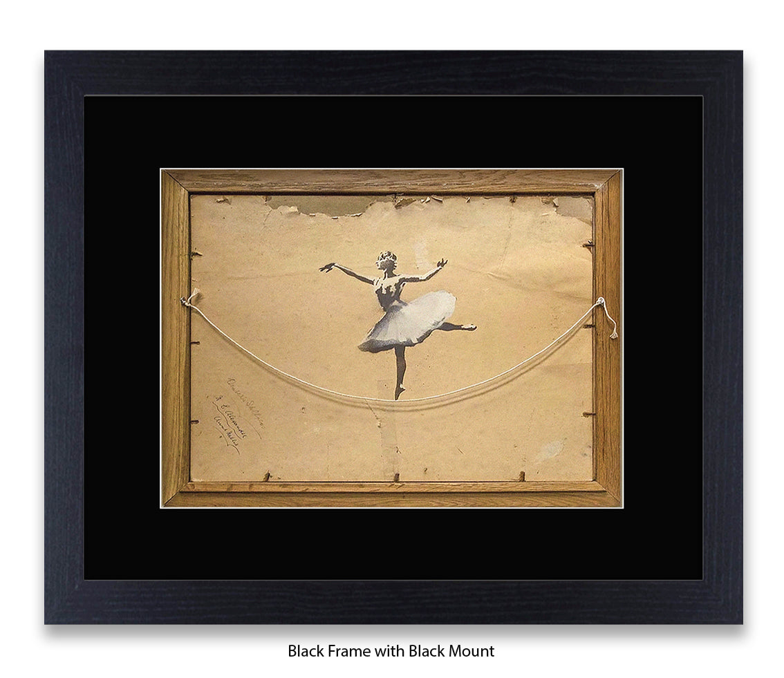 Ballerina - Back Of Frame - Mounted & Framed Banksy Print