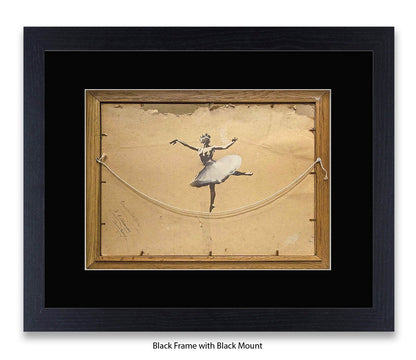 Ballerina - Back Of Frame - Mounted & Framed Banksy Print