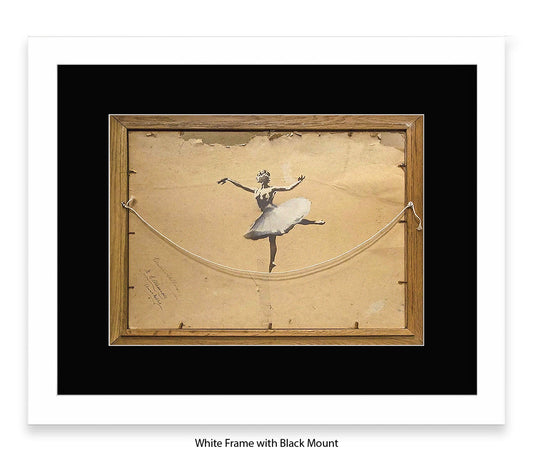 Ballerina - Back Of Frame - Mounted & Framed Banksy Print