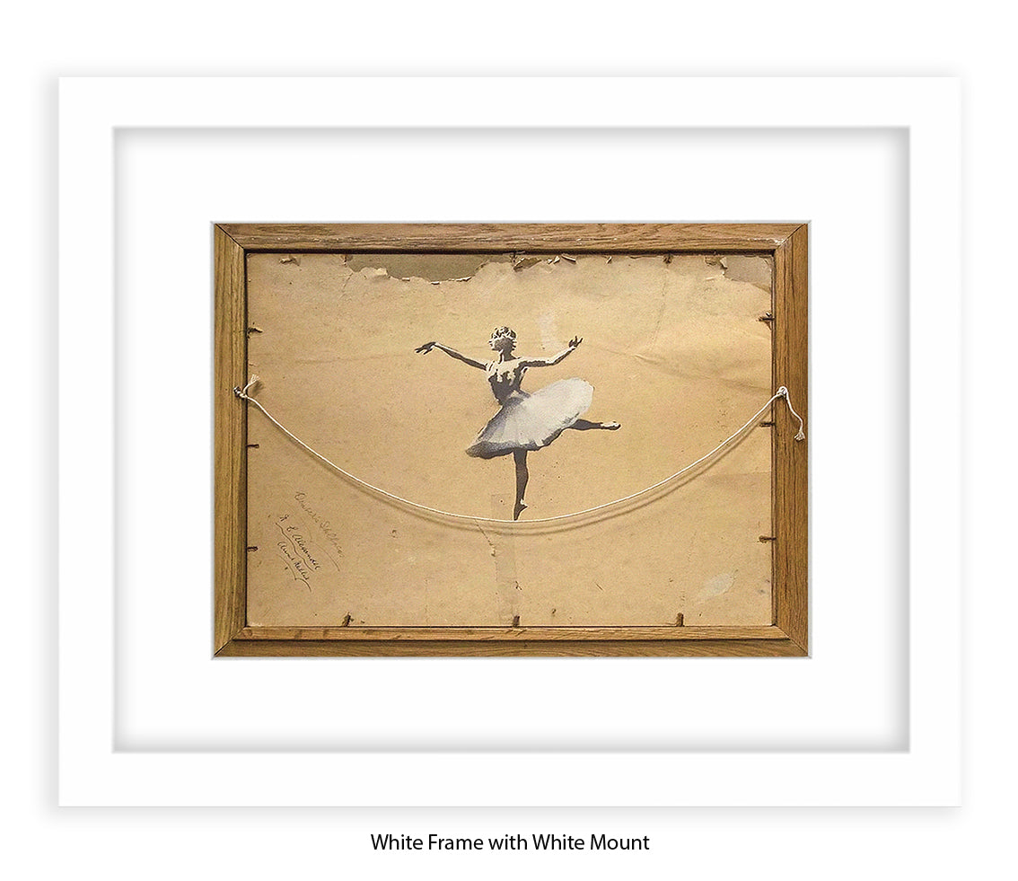 Ballerina - Back Of Frame - Mounted & Framed Banksy Print