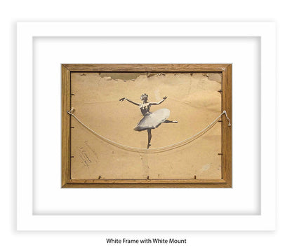 Ballerina - Back Of Frame - Mounted & Framed Banksy Print
