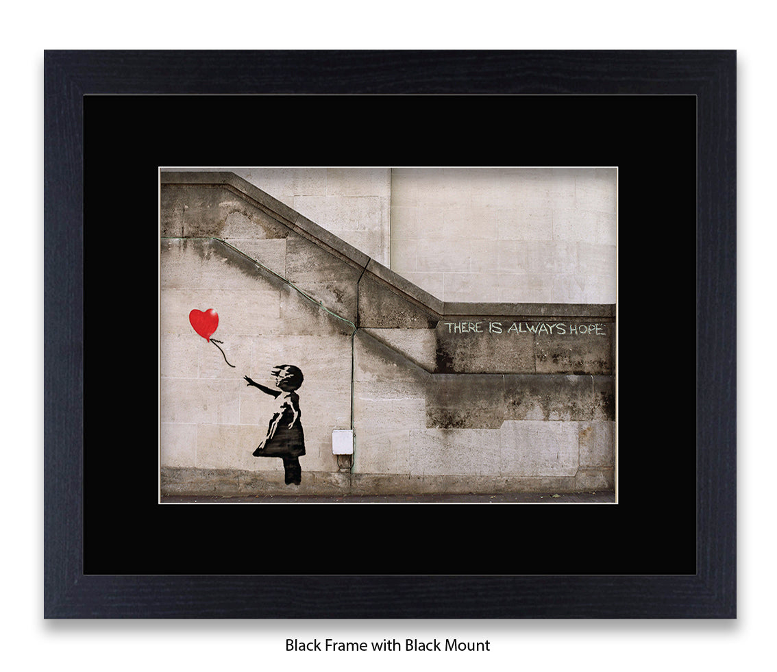 Balloon Girl - There Is Always Hope - Mounted & Framed Banksy Print