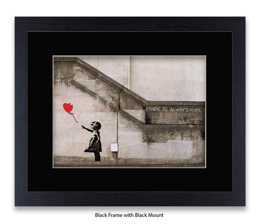 Balloon Girl - There Is Always Hope - Mounted & Framed Banksy Print