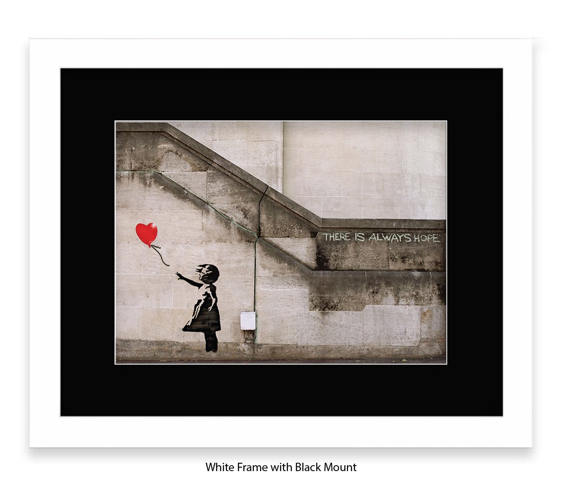 Balloon Girl - There Is Always Hope - Mounted & Framed Banksy Print