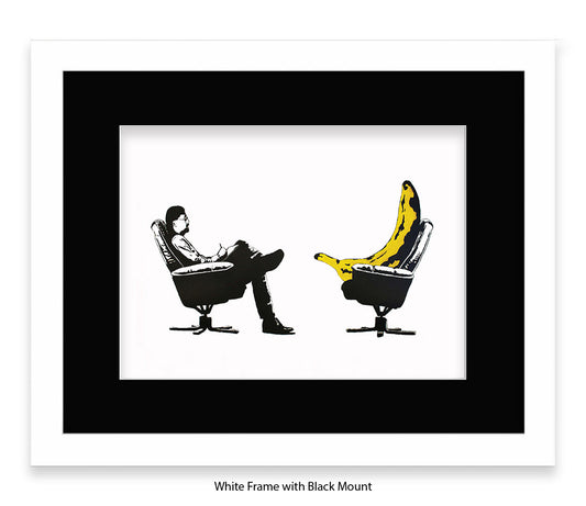 Banana Therapy - Mounted & Framed Banksy Print