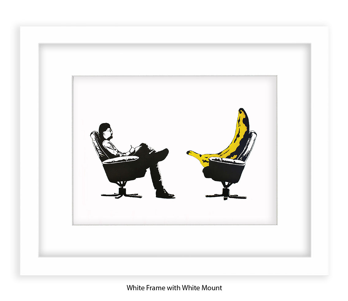 Banana Therapy - Mounted & Framed Banksy Print