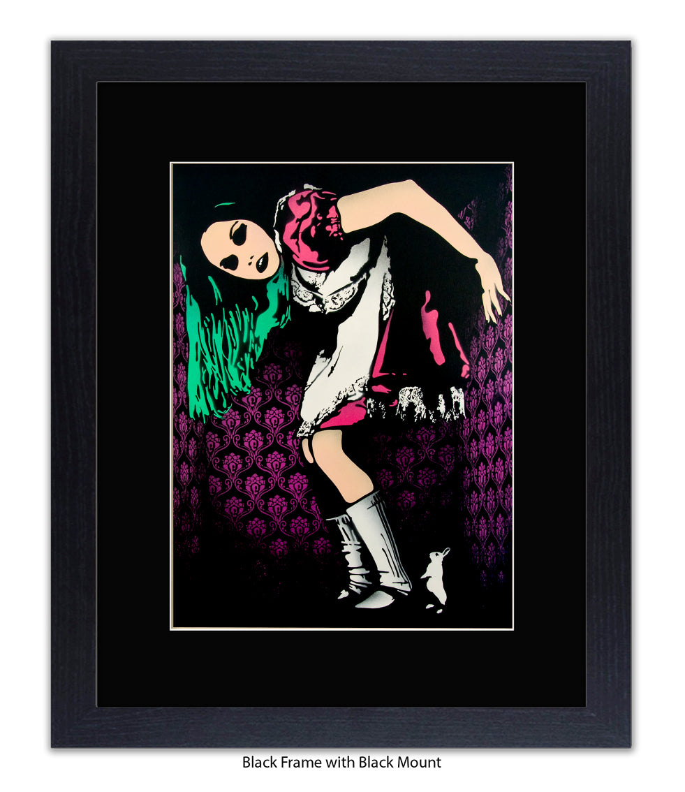 Alice in Wonderland - Mounted & Framed Banksy Print