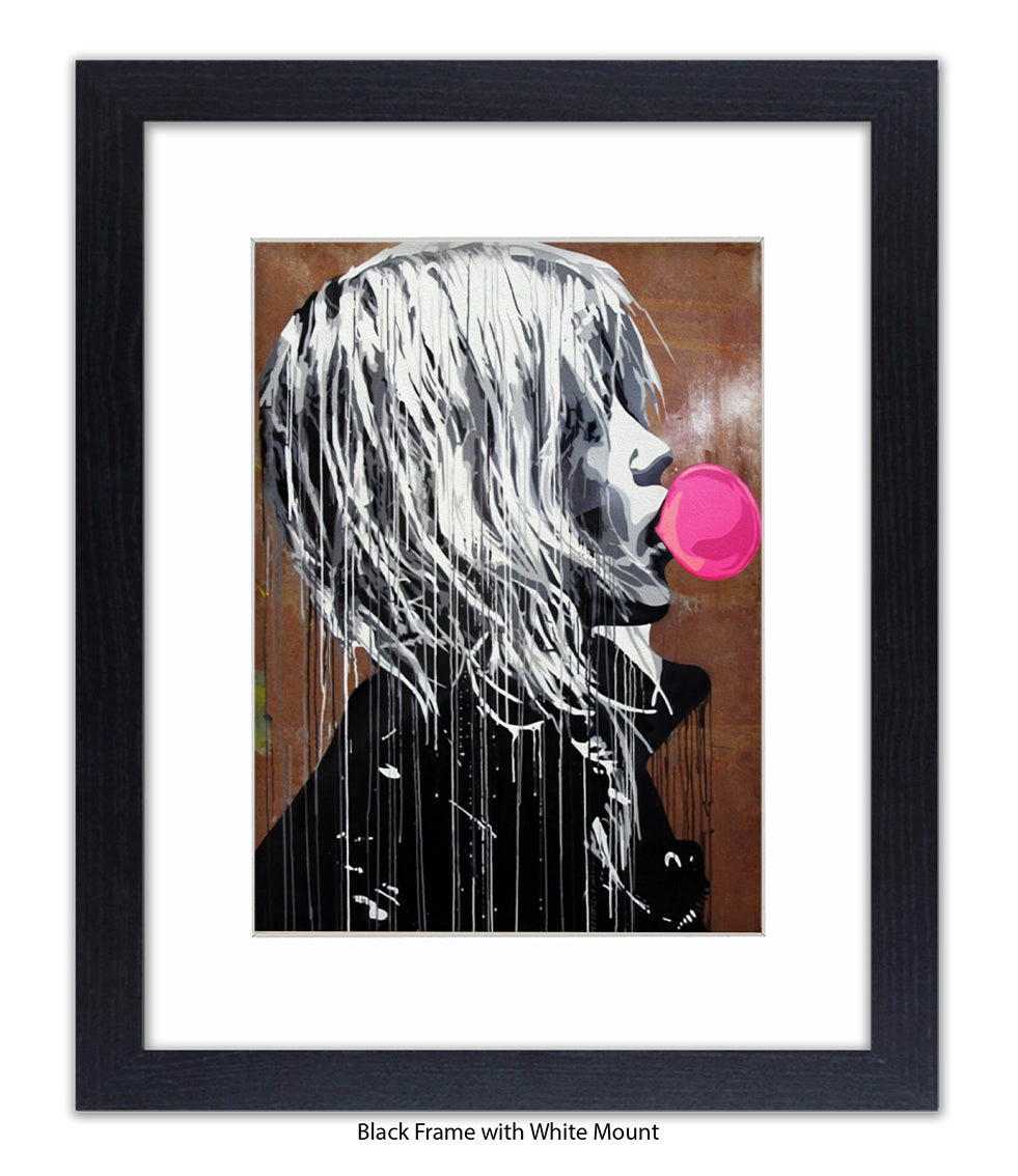 Bubblegum - Girl - Mounted & Framed Banksy Print