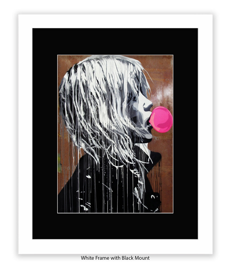 Bubblegum - Girl - Mounted & Framed Banksy Print