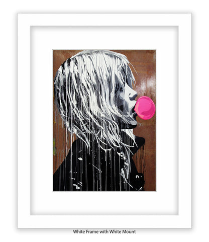Bubblegum - Girl - Mounted & Framed Banksy Print