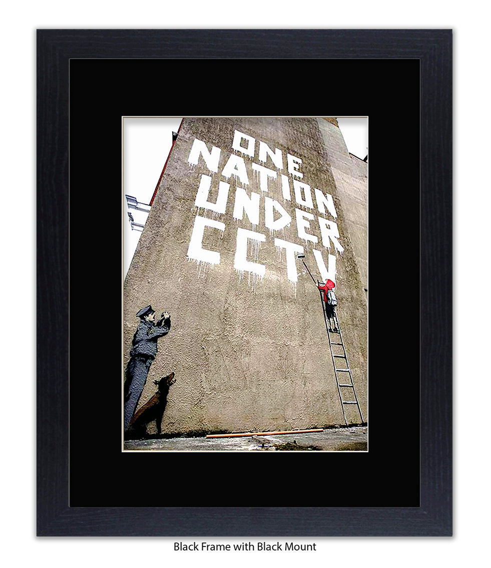 CCTV Nation - Mounted & Framed Banksy Print
