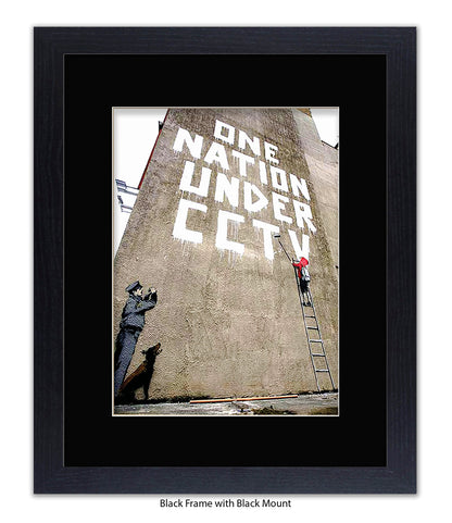 CCTV Nation - Mounted & Framed Banksy Print