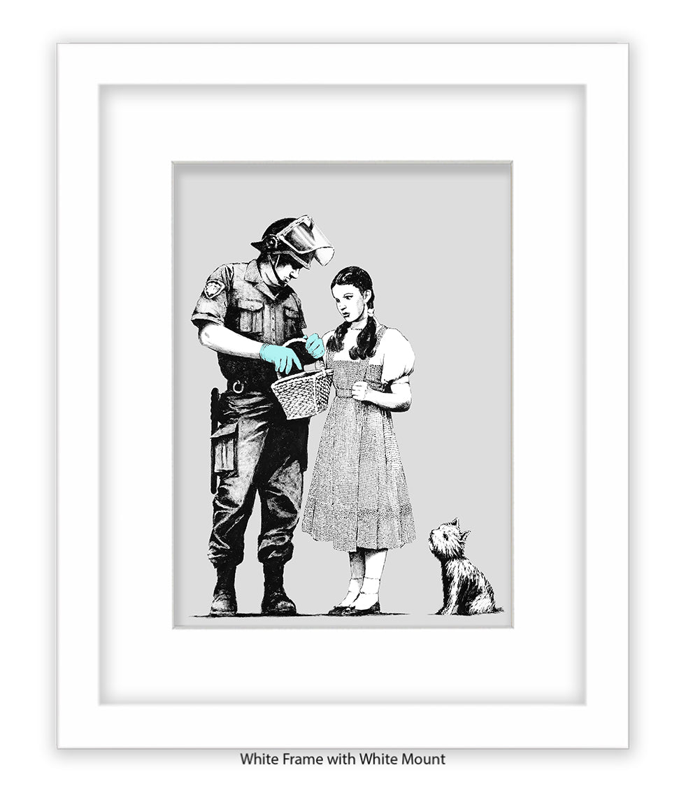 Dorothy Stop & Search - Mounted & Framed Banksy Print