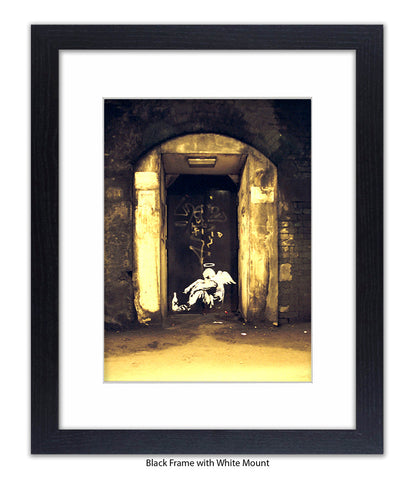 Fallen Angel - Mounted & Framed Banksy Print