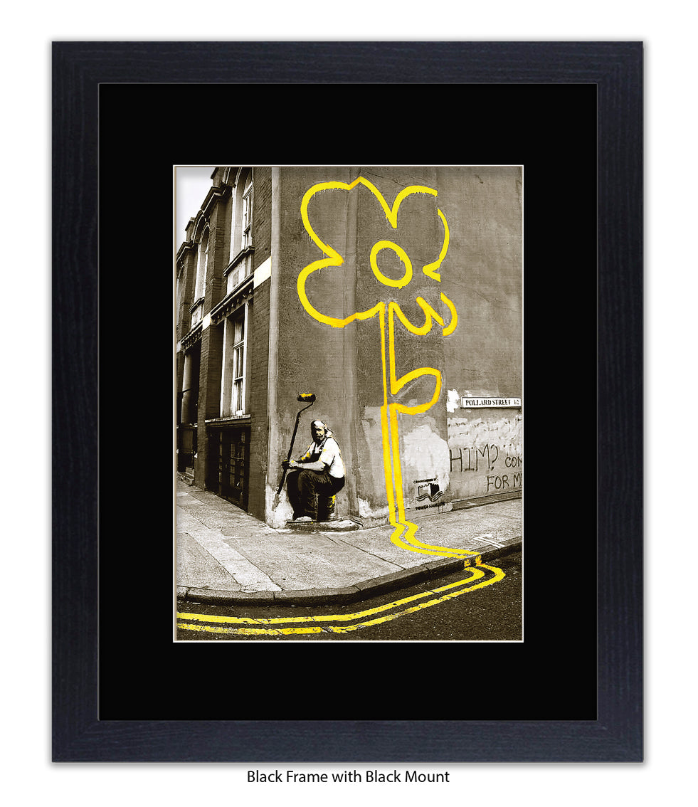Pollard Street - 2 Tone - Mounted & Framed Banksy Print