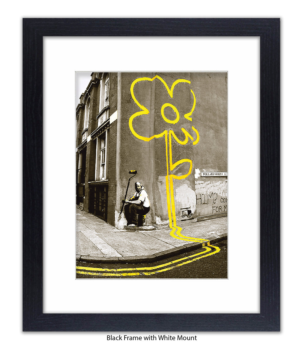 Pollard Street - 2 Tone - Mounted & Framed Banksy Print