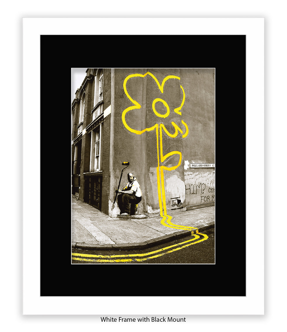 Pollard Street - 2 Tone - Mounted & Framed Banksy Print