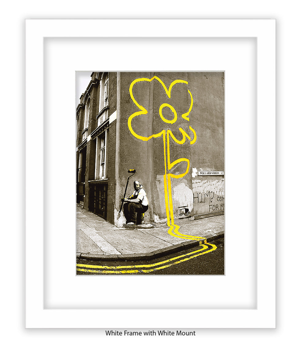 Pollard Street - 2 Tone - Mounted & Framed Banksy Print