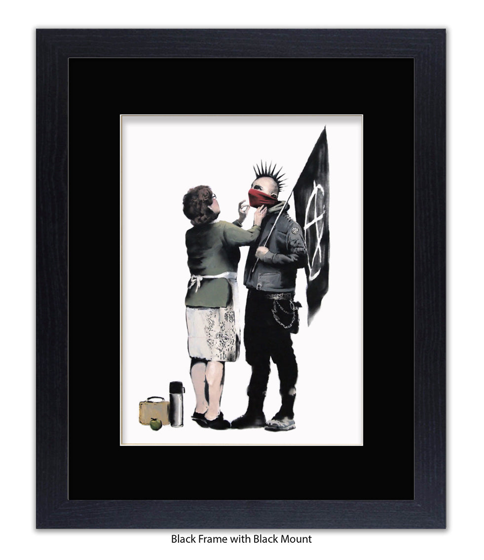 Punk & Mother - Mounted & Framed Banksy Print