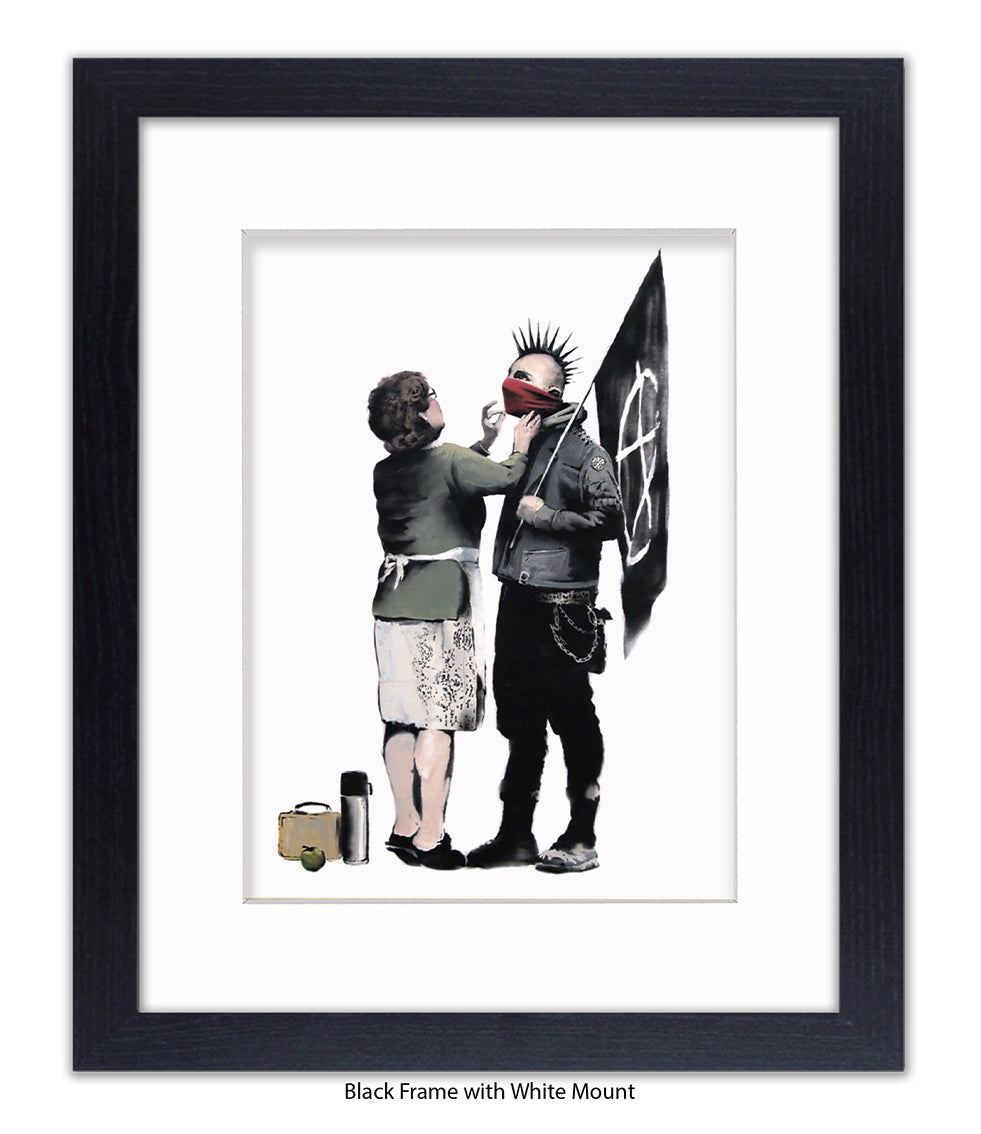 Punk & Mother - Mounted & Framed Banksy Print