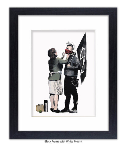 Punk & Mother - Mounted & Framed Banksy Print